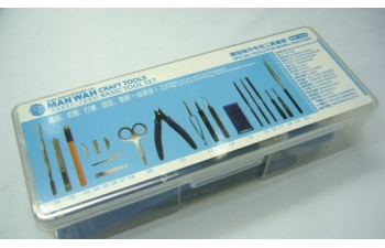 Большой набор инструментов для моделиста в пластиковом кейсе