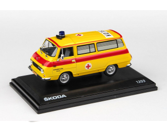 SKODA 1203 Ambulance (1974), yellow / red