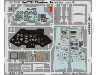 Цветное Фототравление для Su-27B Flanker interior