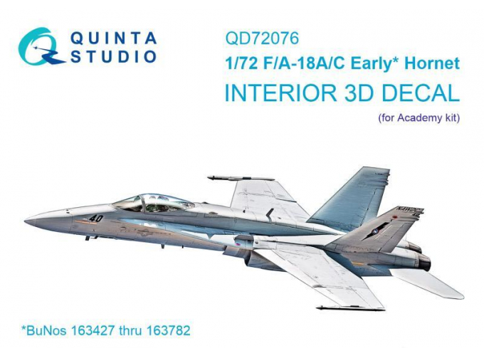 3D Декаль интерьера кабины F/A-18A/C early (Academy)