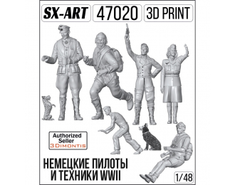 Фигурки немецкие пилоты и техники WWII