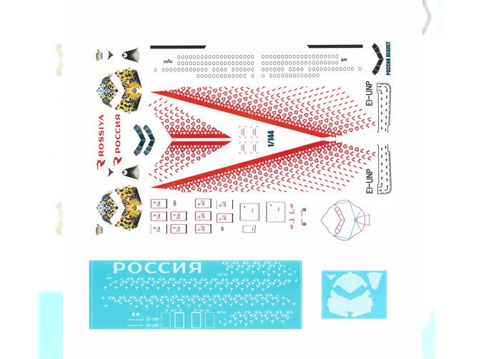 Декаль лазерная на авиалайнер 777-300 Россия Леолет