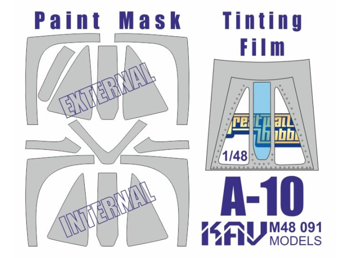 Маска окрасочная на A-10 двусторонняя и Тонировочная пленка (GWH)
