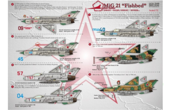 Декаль Mig-21 "Fishbed"