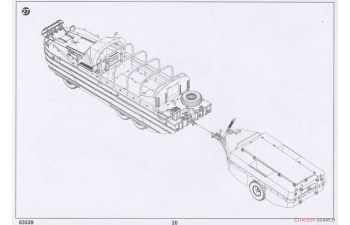 Сборная модель aмериканский автомобиль GMC DUKW-353 с прицепом WTCT-6