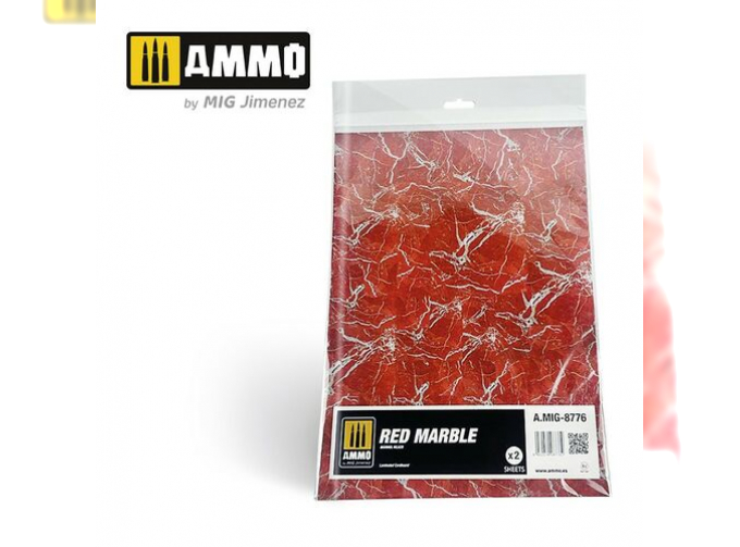 Red Marble. Sheet of Marble – 2 pcs.