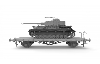 Сборная модель Pz.Kpfw.IV Ausf. J Early/Mid & Railway Flatbed Ommr