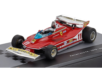 FERRARI F1 312T4 N 11 World Champion Season (1979) Jody Scheckter - Con Vetrina - With Showcase, Red
