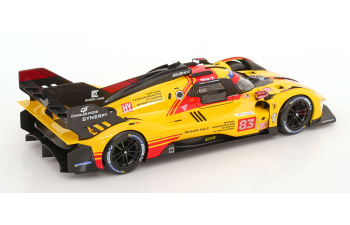 FERRARI 499p 3.0l Turbo V6 Team Af Corse №83 24h Le Mans (2024) Robert Kubica - Robert Shwartzman - Yifei Ye, Yellow Red