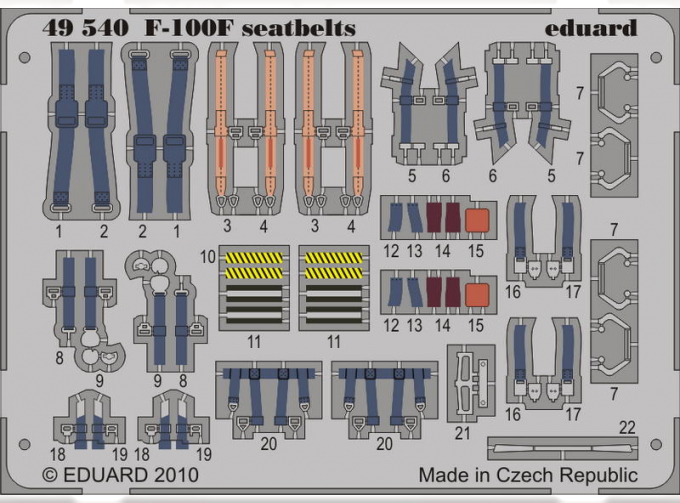 Фототравление для F-100F seatbelts