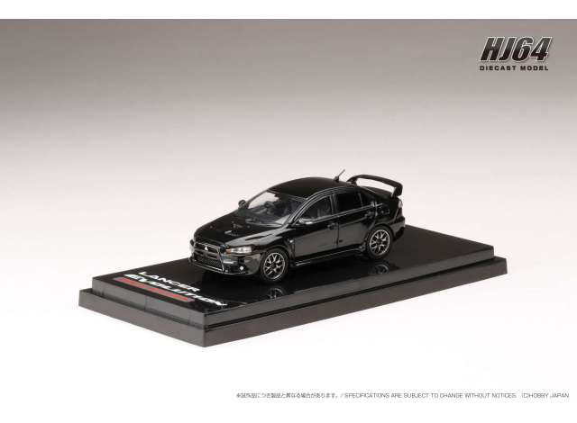 MITSUBISHI Lancer Evolution X Final Edition with engine display model, phantom black pearl