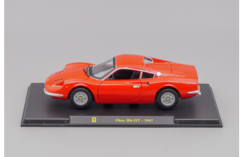 FERRARI Dino 206 (1967) - Con Vetrina - With Showcase, red