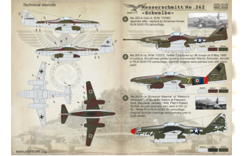 Messerschmitt Me.262 «Schwalbe» Wet decal