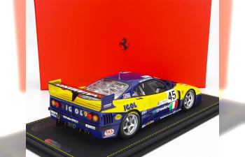 FERRARI F40 Gte 3.5l Turbo V8 Team Ennea Srl Igol N45 24h Le Mans (1996) J.M.Gounon - E.Bernard - P.Belmondo, Yellow Blue