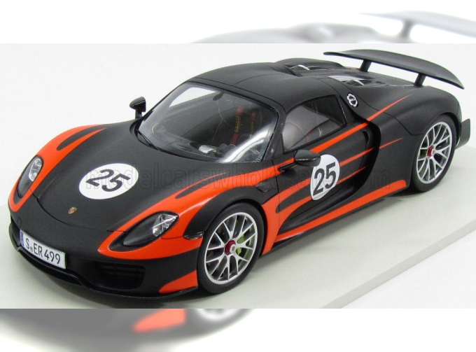 PORSCHE 918 Spider N25 Weissach Package (2013), Matt Black Orange