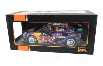 FORD Puma Rally1 Red Bull Team Ford World Rally M-sport N19 Winner Rally Montecarlo (2022) S.Loeb - I.Galmiche, Purple Yellow Black