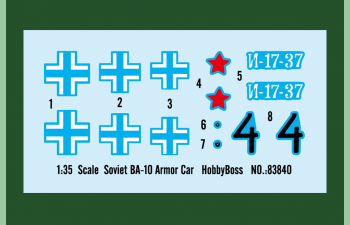 Сборная модель Бронеавтомобиль Soviet BA-10 Armor Car