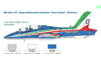 Сборная модель Итальянский учебно-боевой самолет Aermacchi MB-339A в ливрее P.A.N. 2018