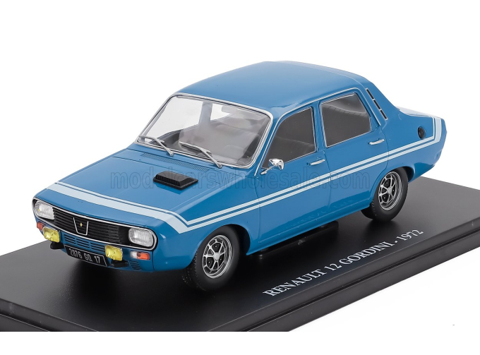 RENAULT R12 Gordini (1972) - Con Vetrina - With Showcase, Light Blue