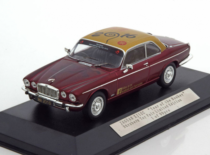 JAGUAR XJ12C "Year of the Monkey" Nurnberg Toy Fair 2016, dark red metallic / gold