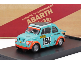FIAT Abarth 500 595ss Scuderia Novana №194 Rally Pieve Santo Stefano Passo Dello Spino (1971) Vincenzo Gattafoni, Light Blue Orange