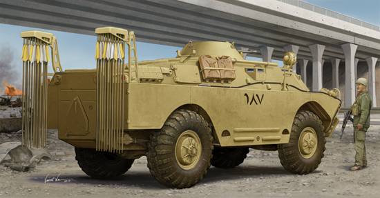 Сборная модель бронетранспортёр БРДМ хим.разведки (поздняя)