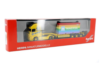 VOLVO FH Gl. Acargo 10 Years / 20ft. Maersk Rainbow (2020), yellow