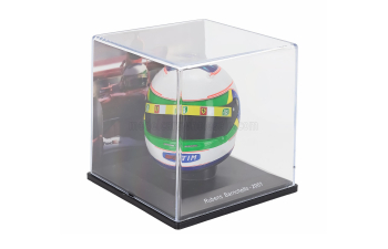 HELMET F1 Casco Helmet Rubens Barrichello Team Ferrari F2001 Season (2001), White Green