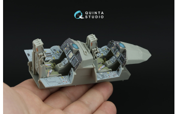 3D Декаль кабины с включенными дисплеями для Eurofighter Typhoon EF-2000B/2000TДвухместный (Trumpeter)