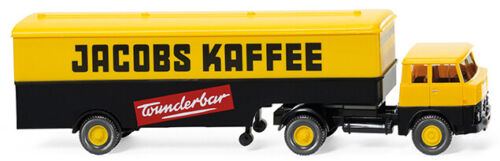 HENSCHEL HS 14/16 седельный тягач с полуприцепом Koffersattelzug Jacobs Kaffee желтый с черным