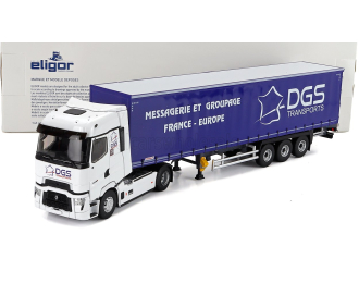 RENAULT T-line High Truck Telonato Dgs Transports (2023), White Blue