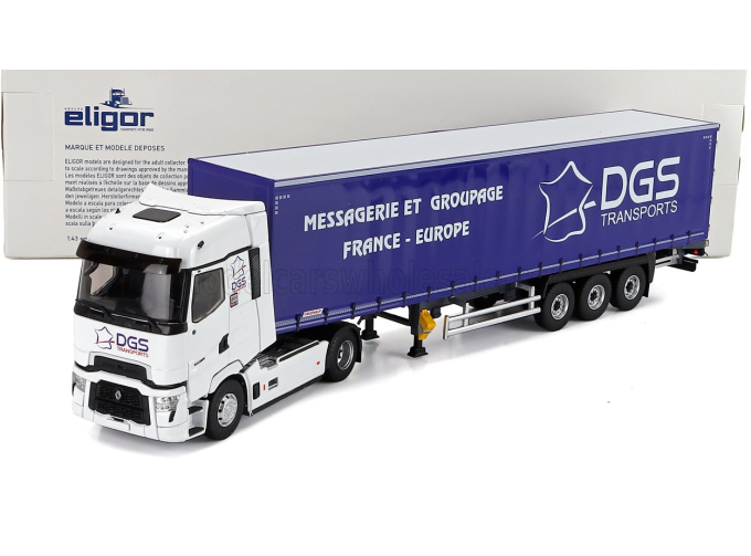 RENAULT T-line High Truck Telonato Dgs Transports (2023), White Blue