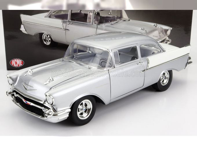 CHEVROLET BEL AIR CUSTOM STREET STRIP (1957), SILVER WHITE