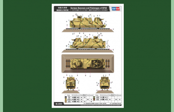 Сборная модель German Kanonen und Flakwagen of BP42