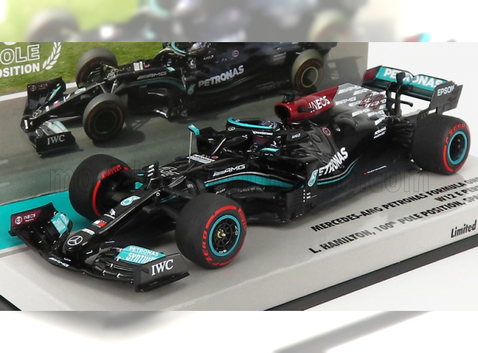 MERCEDES-BENZ GP F1 W12 Mercedes M12 Eq Power+ Team Amg Petronas Motorsport Formula One N 44 100th Pole Position Winner Spain Gp 2021 Lewis Hamilton, Black Green