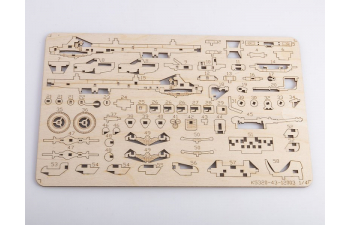 Сборная модель Камский грузовик 5320 бортовой с тентом (сборка без клея)