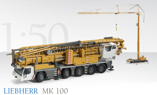 LIEBHERR MK 100 Mobilbaukran, gelb,1:50