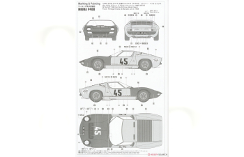 Сборная модель LAMBORGHINI Miura P400 №45 Acp Gp Season 1968