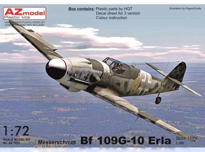 Сборная модель Самолет Messerschmitt Bf-109G-10 Erla