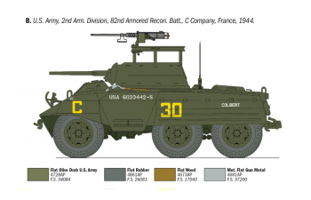 Сборная модель бронеавтомобиль M8 Greyhound 1945