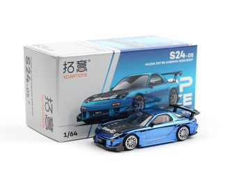 MAZDA RX7 RE Amemiya Wide Body, blue metallic / black