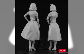 Сборная модель Набор фигур 50's AMERICAN GIRLS FIGURE