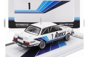 VOLVO 240 Turbo Team Nordica Ras Sport №1 Winner Zolder Etcc (1986) J.Cecotto - T.Lindstrom, White Light Blue