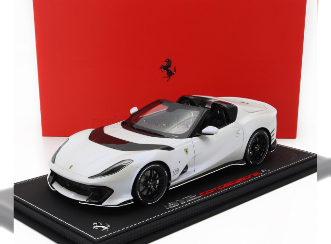 FERRARI 812 Competizione A Spider (2022) - Con Vetrina - With Showcase, Bianco Onda Marina - Matt White