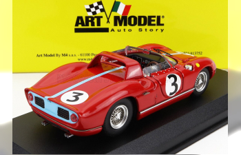 FERRARI 330p Spider N3 Winner Tourist Trophy (1964) G.Hill, Red Light Blue