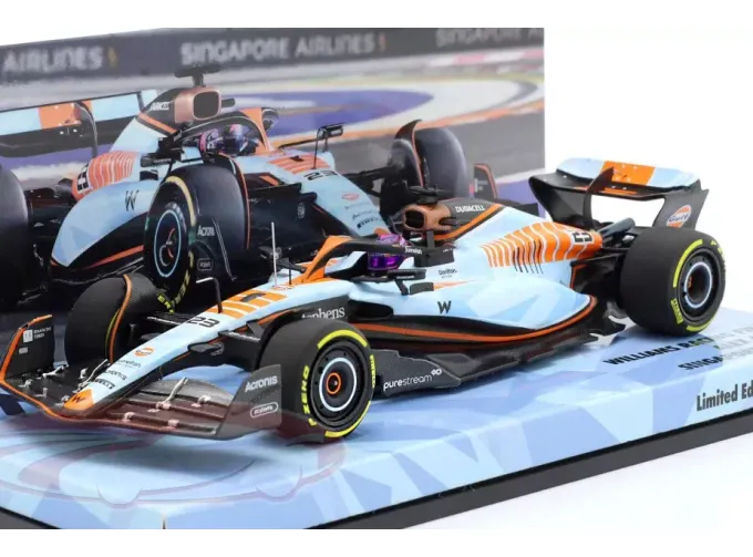 WILLIAMS FW45 / Gulf-Lackierung №23 11th Singapore GP Formula 1 Alexander Albon (2023)