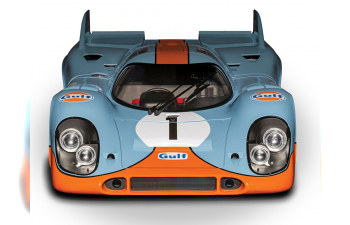 Сборная модель PORSCHE - 917K N 1 RACING GULF EDITION 1971 - LIGHT BLUE ORANGE