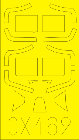 Набор окрасочных масок для Spitfire Mk. XVI Highback