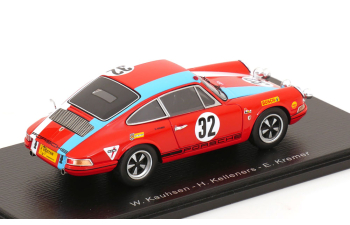 PORSCHE 911l Coupe №32 Winner 24h Spa (1968) Helmut Kelleners - Willi Kaushen - Erwin Kremer, Red White Blue