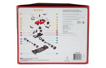 Сборная модель FERRARI Purosangue Suv (2022) 36 Pcs, Red Black